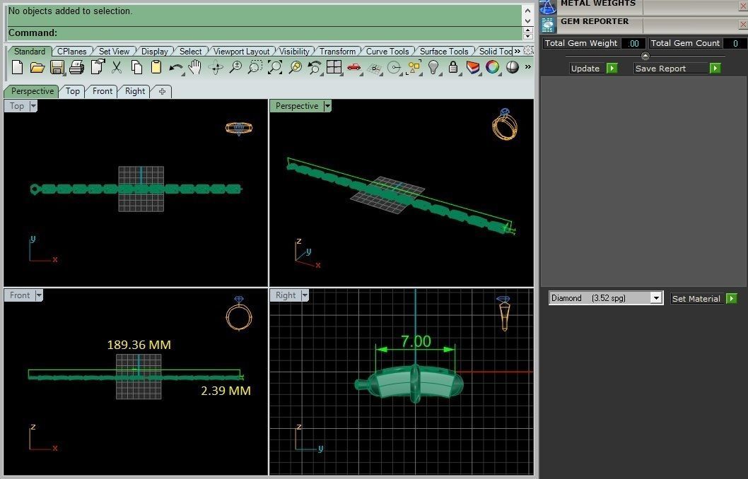 Diamond Bracelet 3D print model  3D print model_4