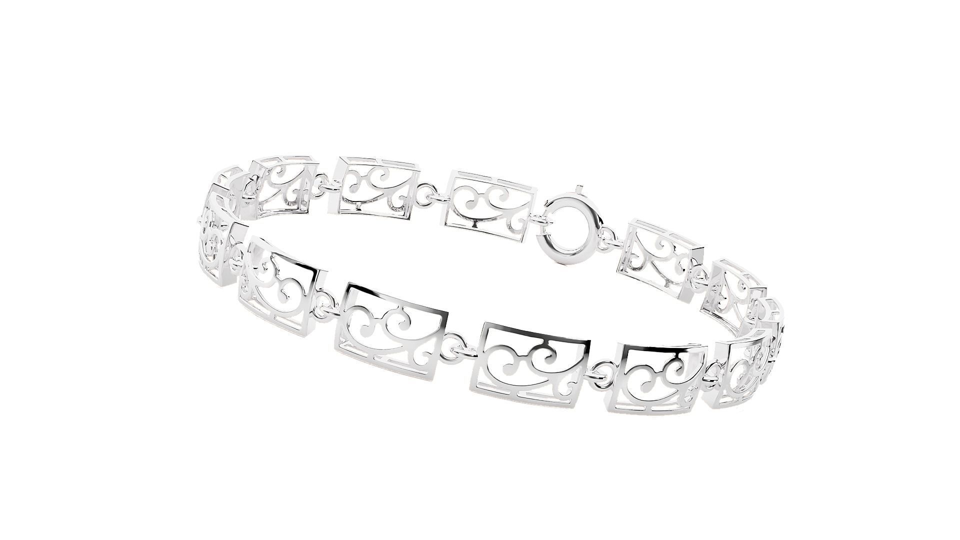 Diamond Bracelet 3D print model  3D print model_6