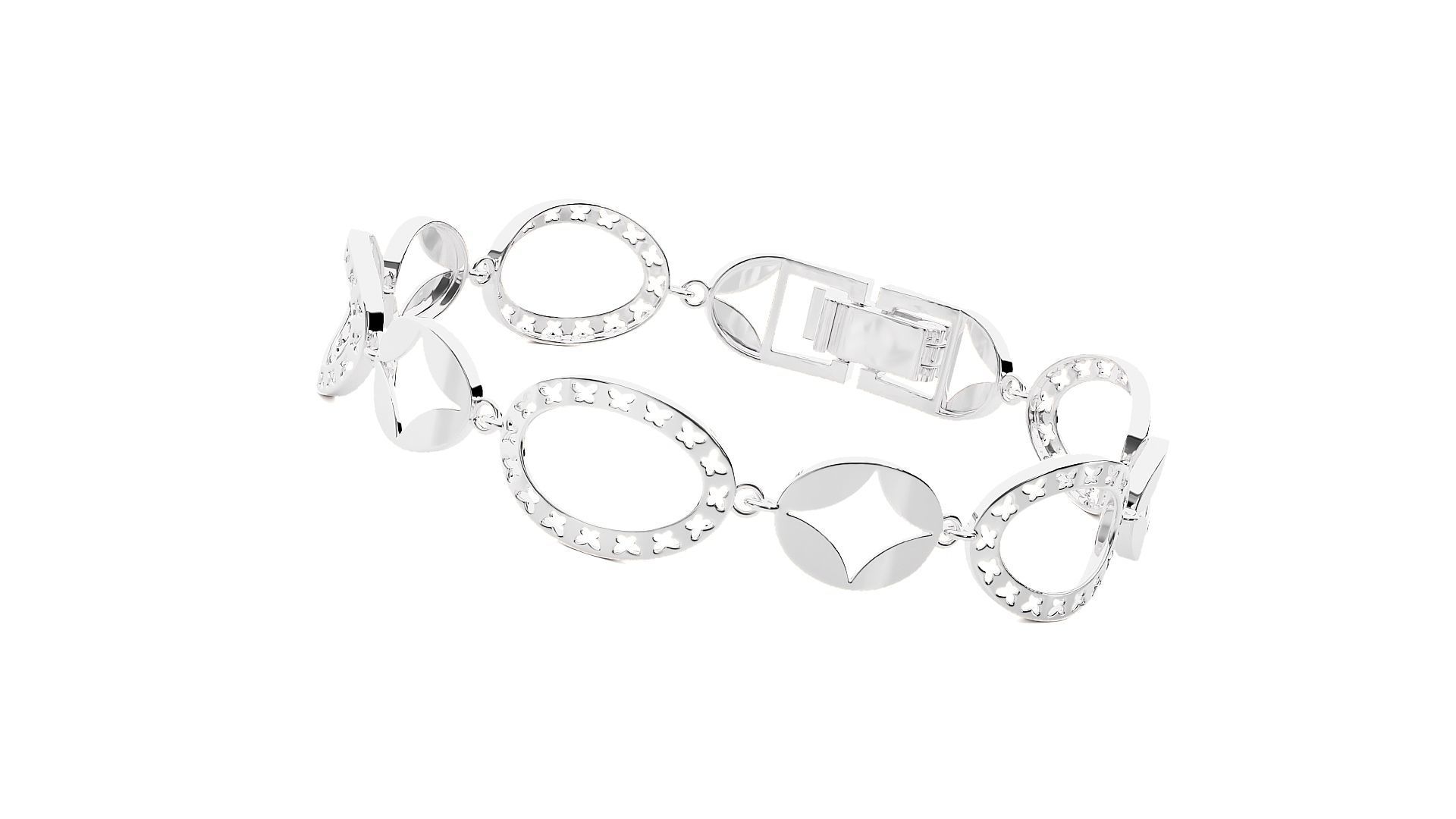 Diamond Bracelet 3D print model  3D print model_6