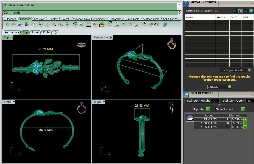 Diamond Bracelet 3D print model  3D print model_3