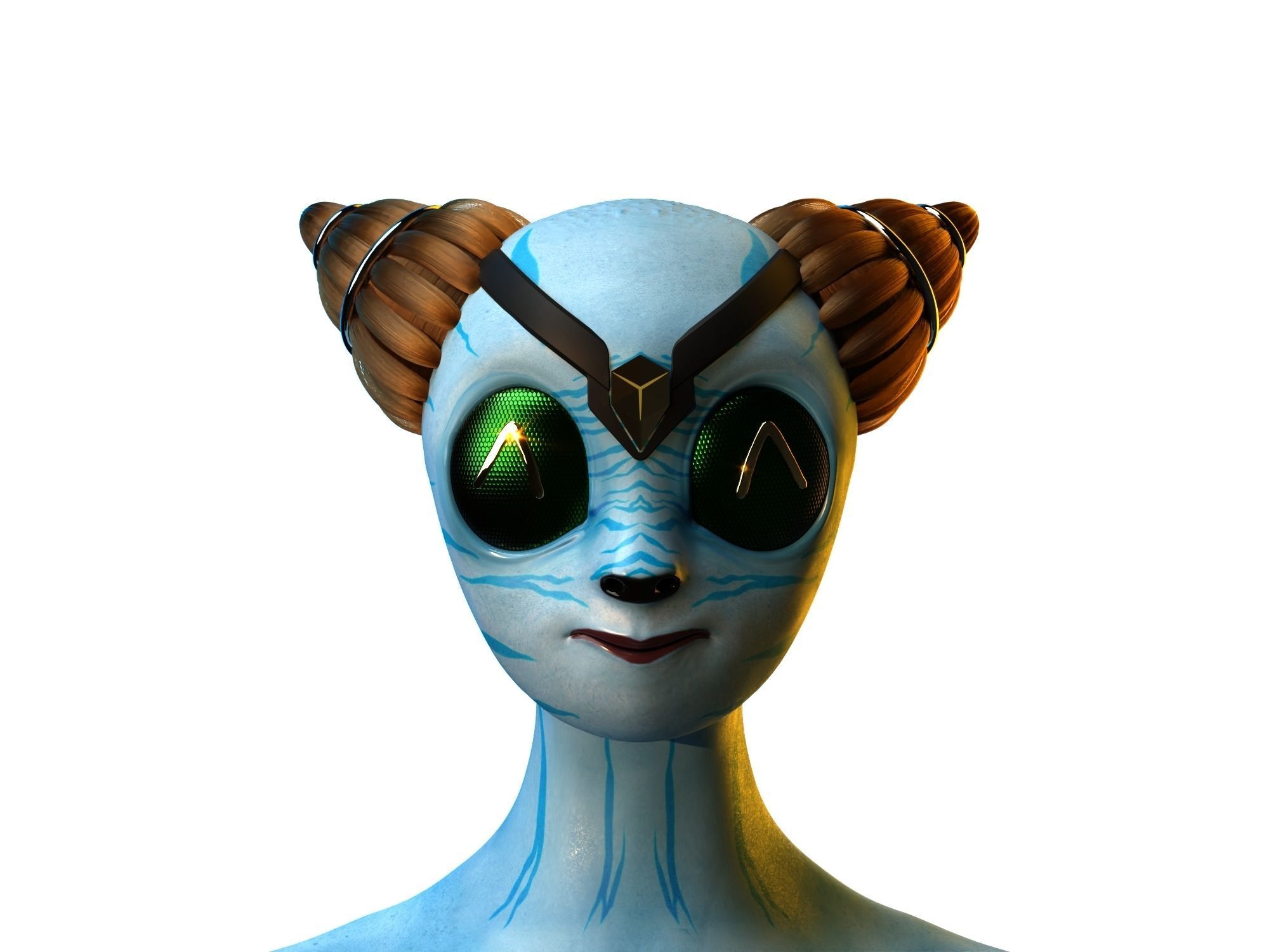 Sci-Fi Avatar 3D model_2