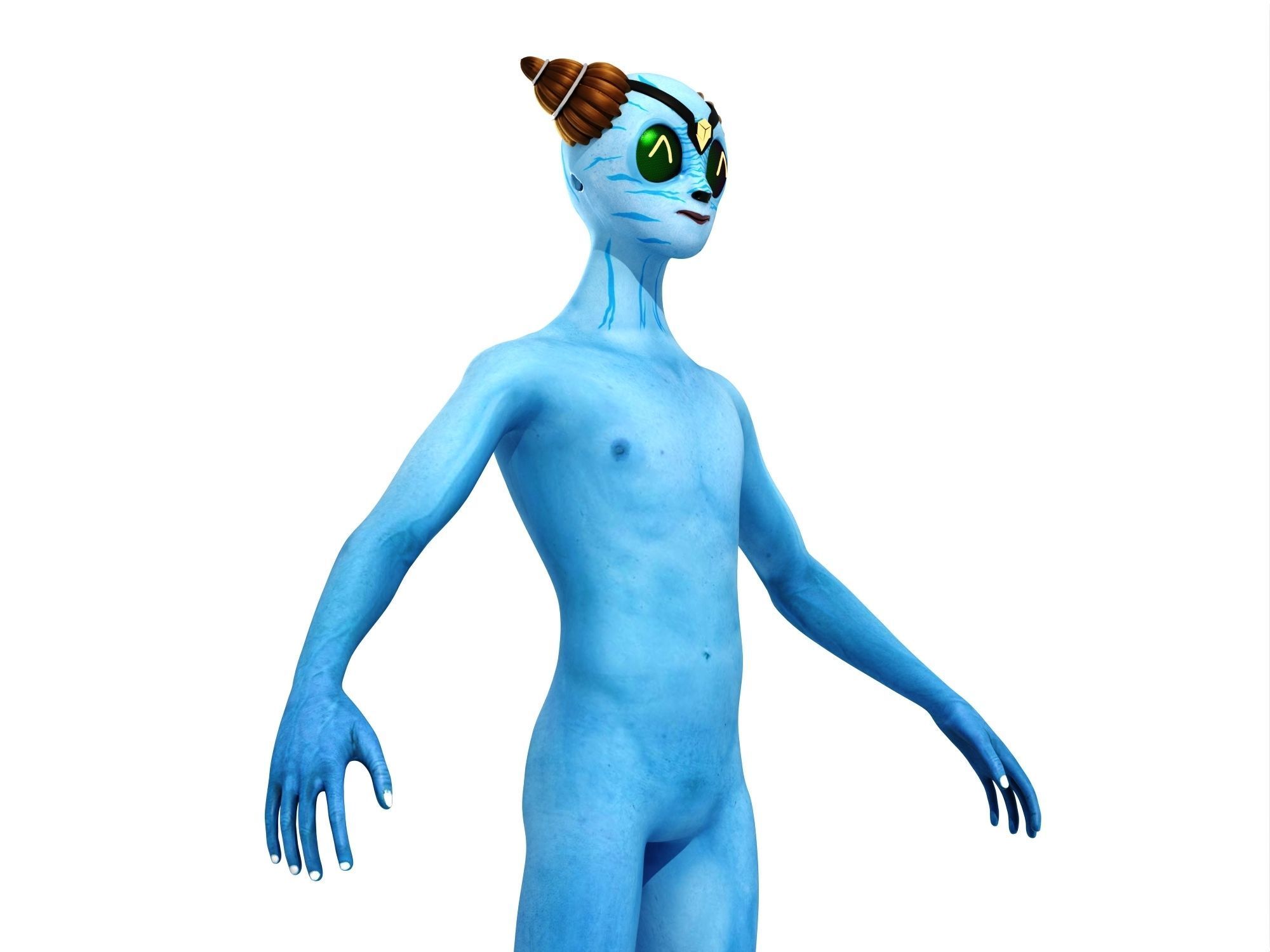 Sci-Fi Avatar 3D model_8