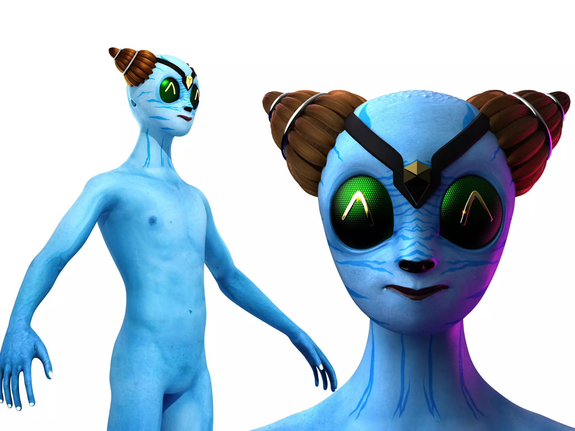 Sci-Fi Avatar 3D model_0