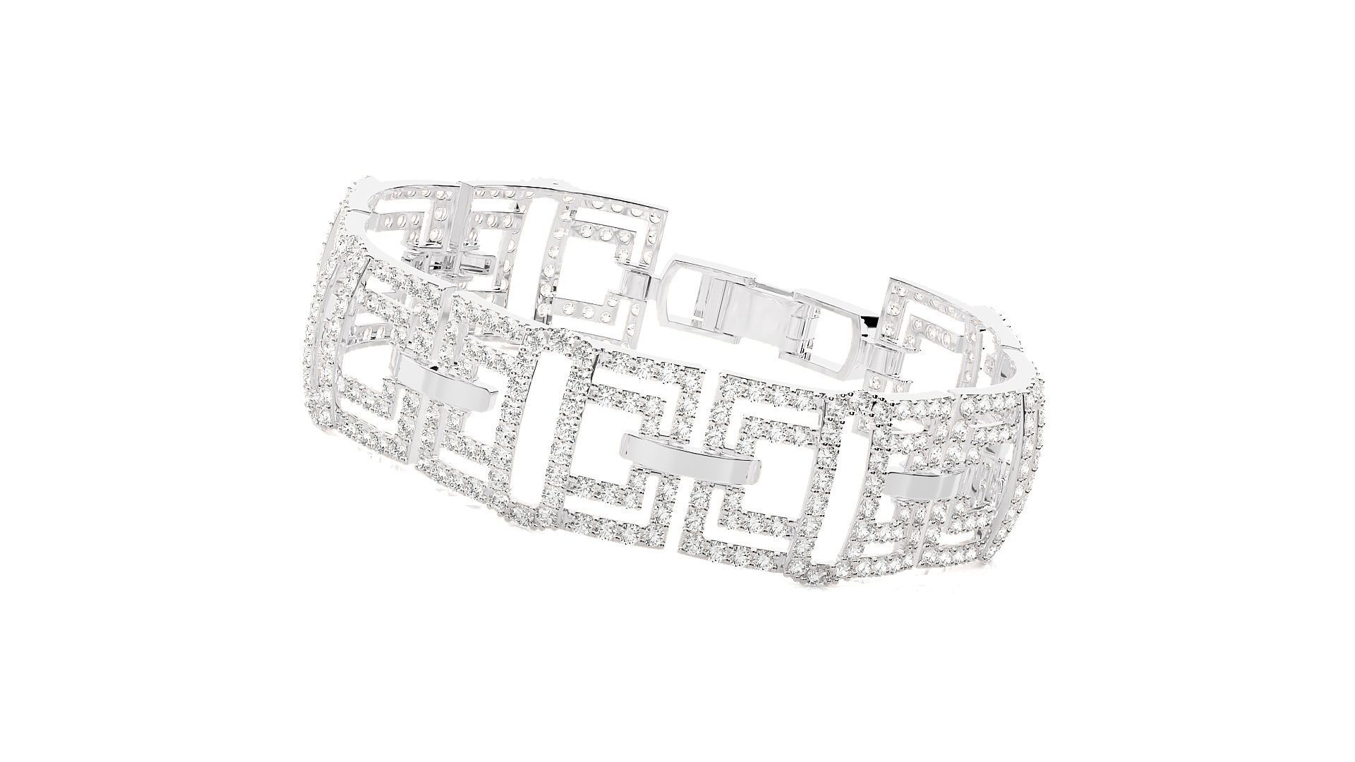 Diamond Bracelet 3D print model  3D print model_5