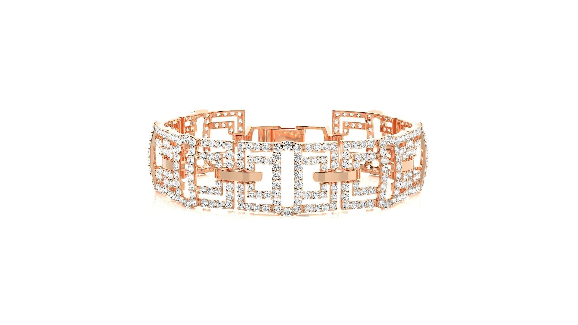 Diamond Bracelet 3D print model  3D print model_3