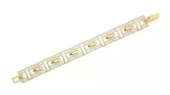 Diamond Bracelet 3D print model 