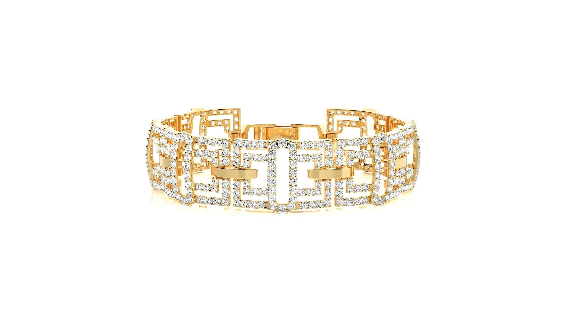 Diamond Bracelet 3D print model  3D print model_8