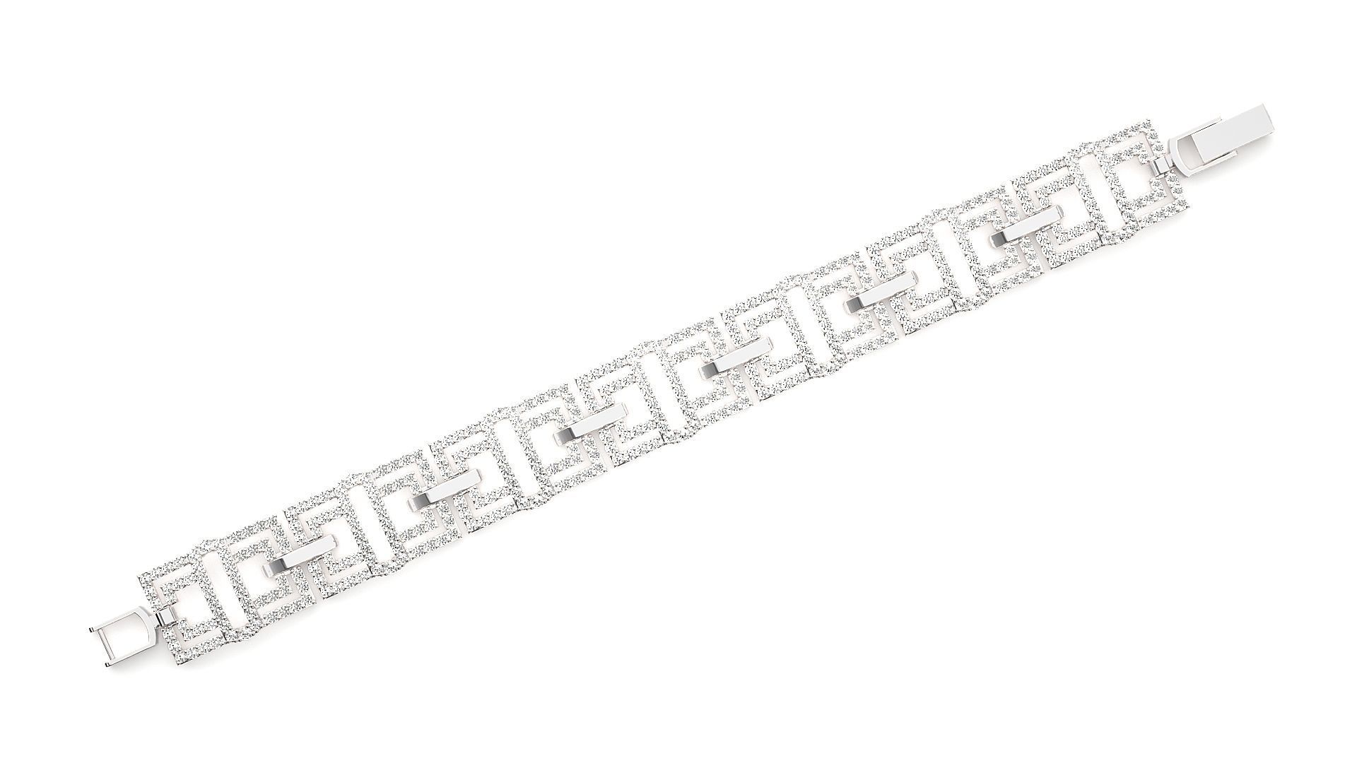 Diamond Bracelet 3D print model  3D print model_4