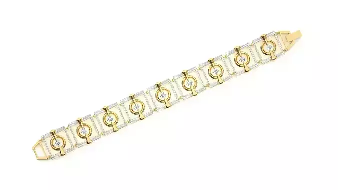 Diamond Bracelet 3D print model  