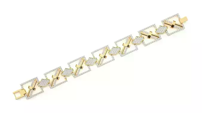 Diamond Bracelet 3D print model 