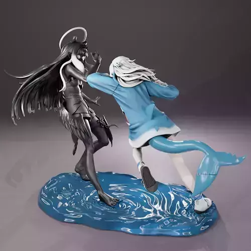 GAWR GURA AND INA - HOLOLIVE 3D print model