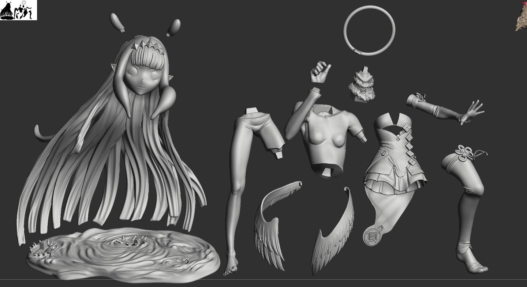 GAWR GURA AND INA - HOLOLIVE 3D print model_13