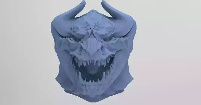  Monster head sculpt Horned