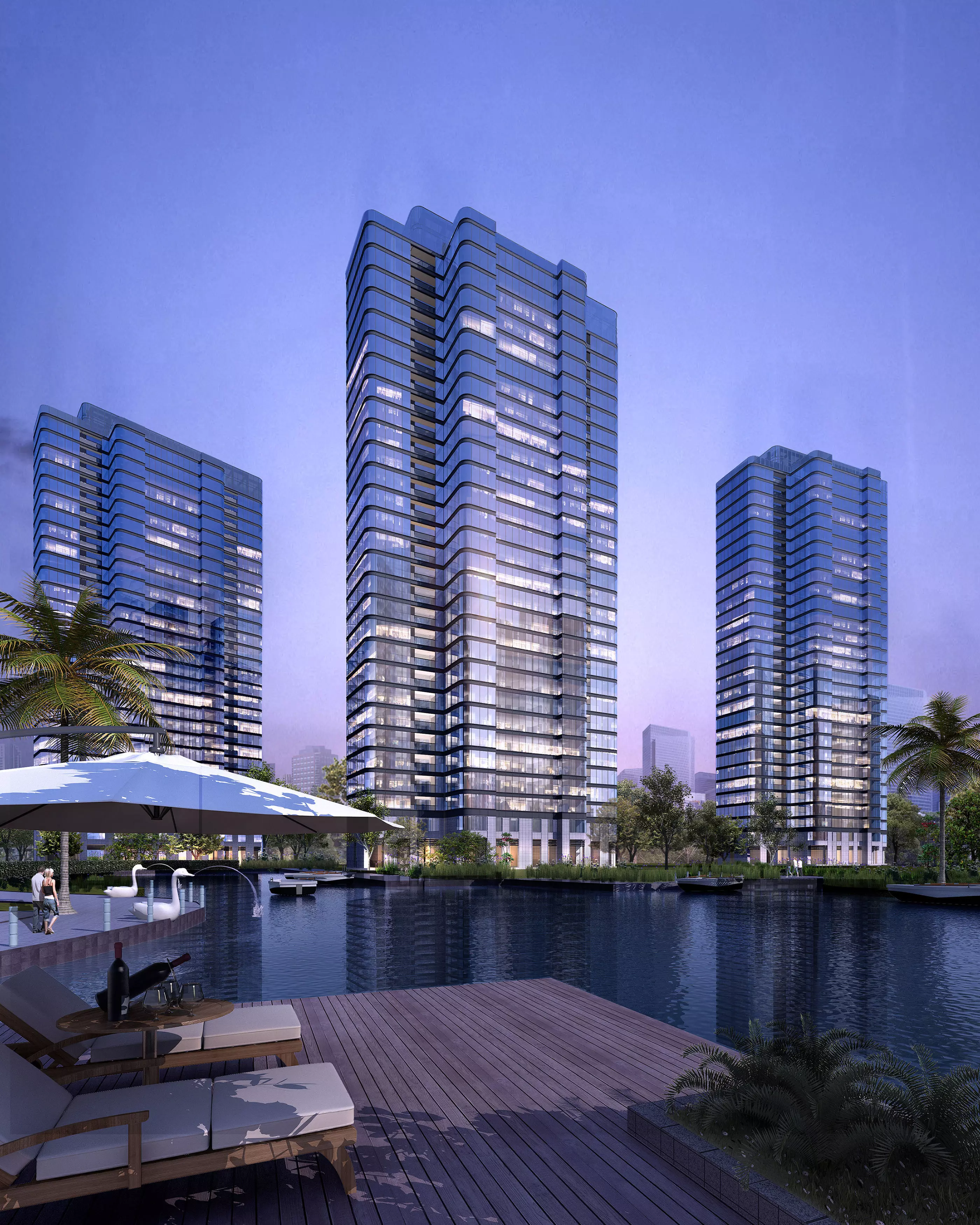 3Dmax fashion city commercial square building 160 3D model_0