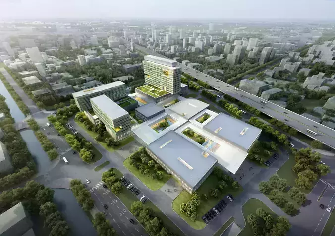 3Dmax fashion city commercial square building 162