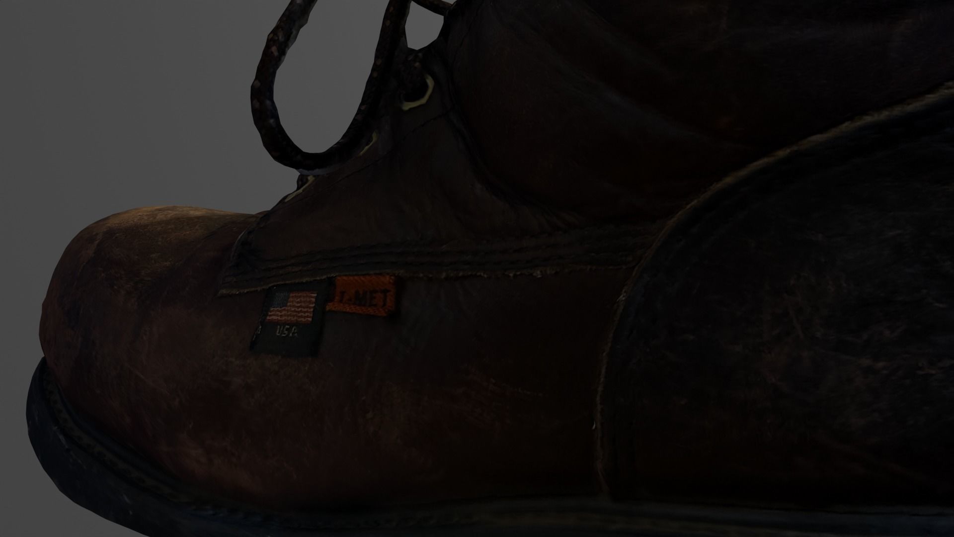 Old Boots Low-poly 3D model_6