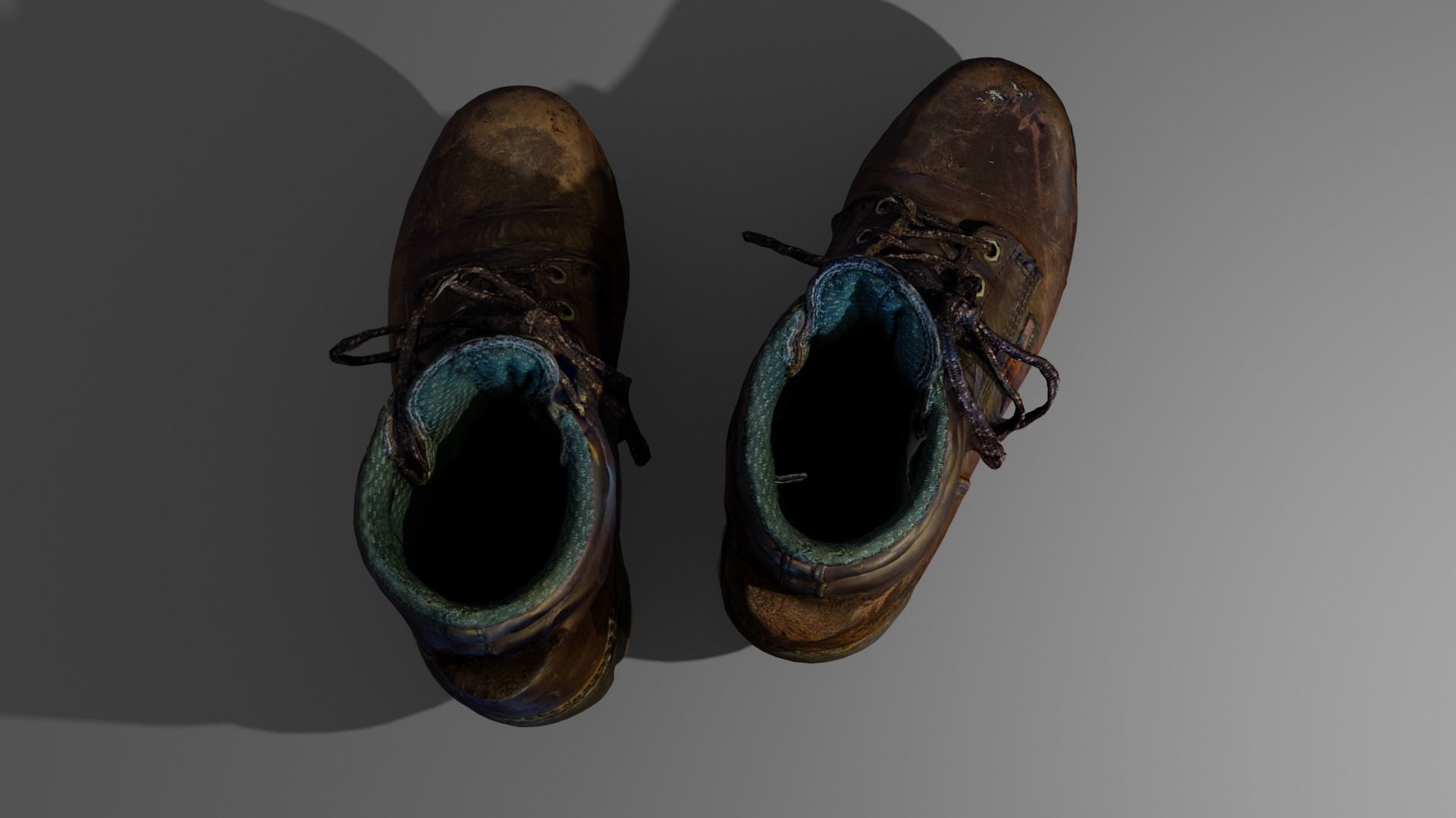Old Boots Low-poly 3D model_7