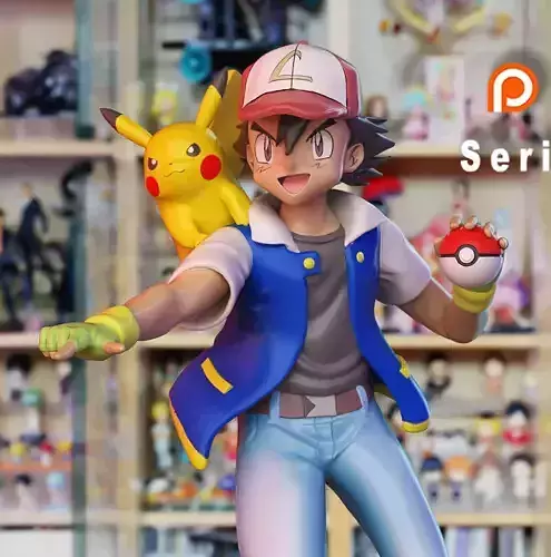 ASH KETCHUM SATOSHI - POKEMON 3D print model