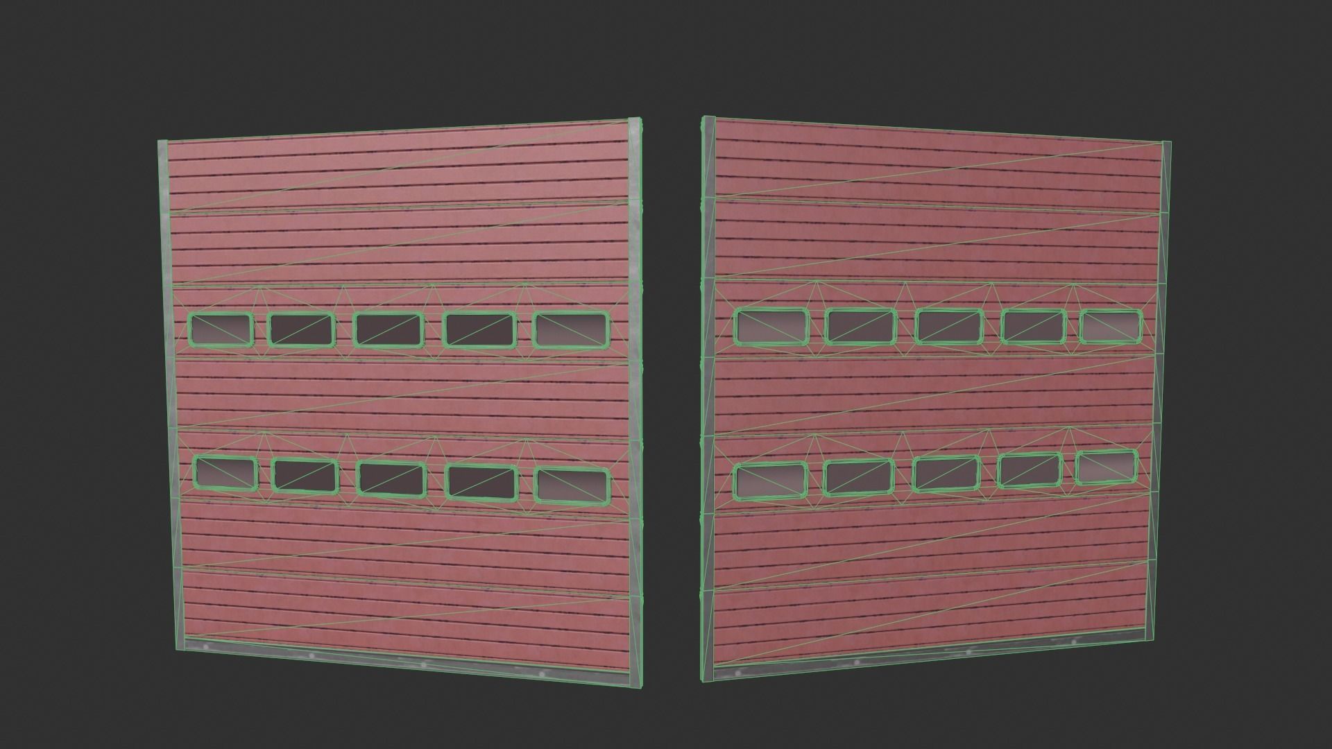 Garage Sliding Door Low-poly 3D model_7