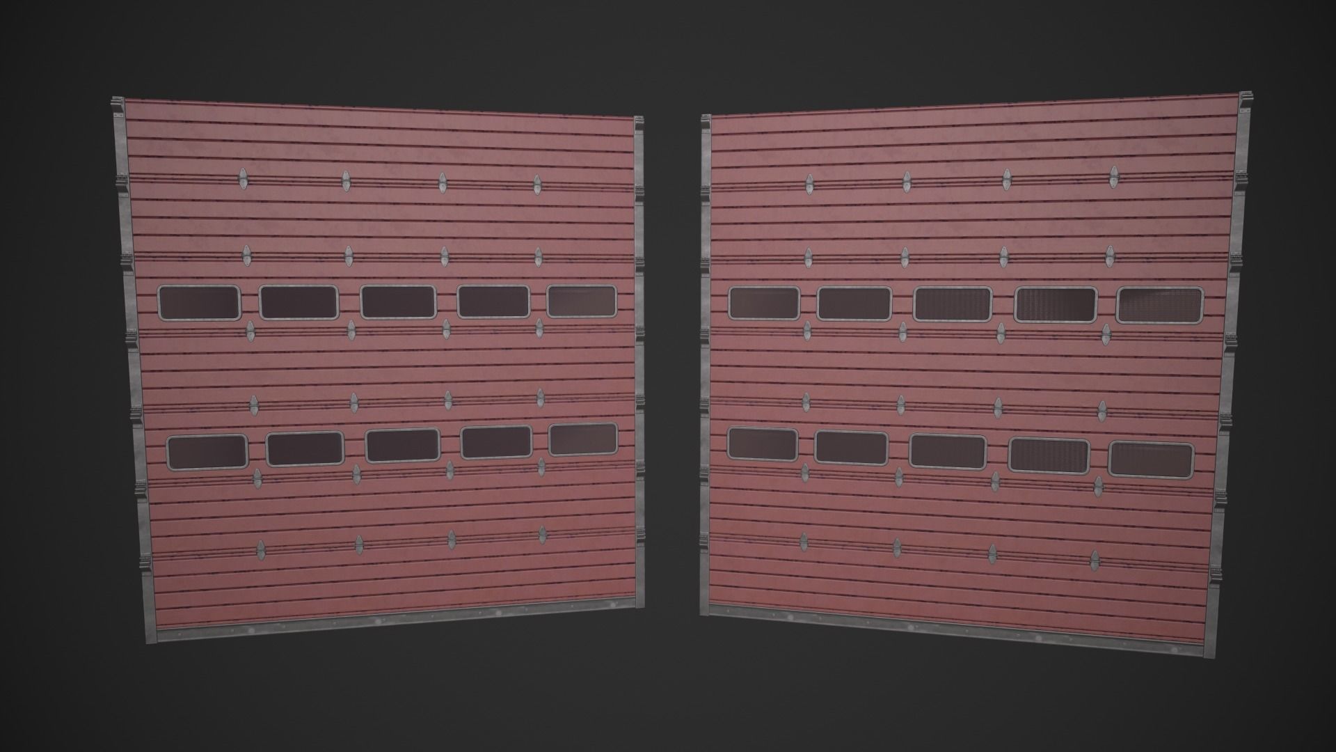 Garage Sliding Door Low-poly 3D model_5