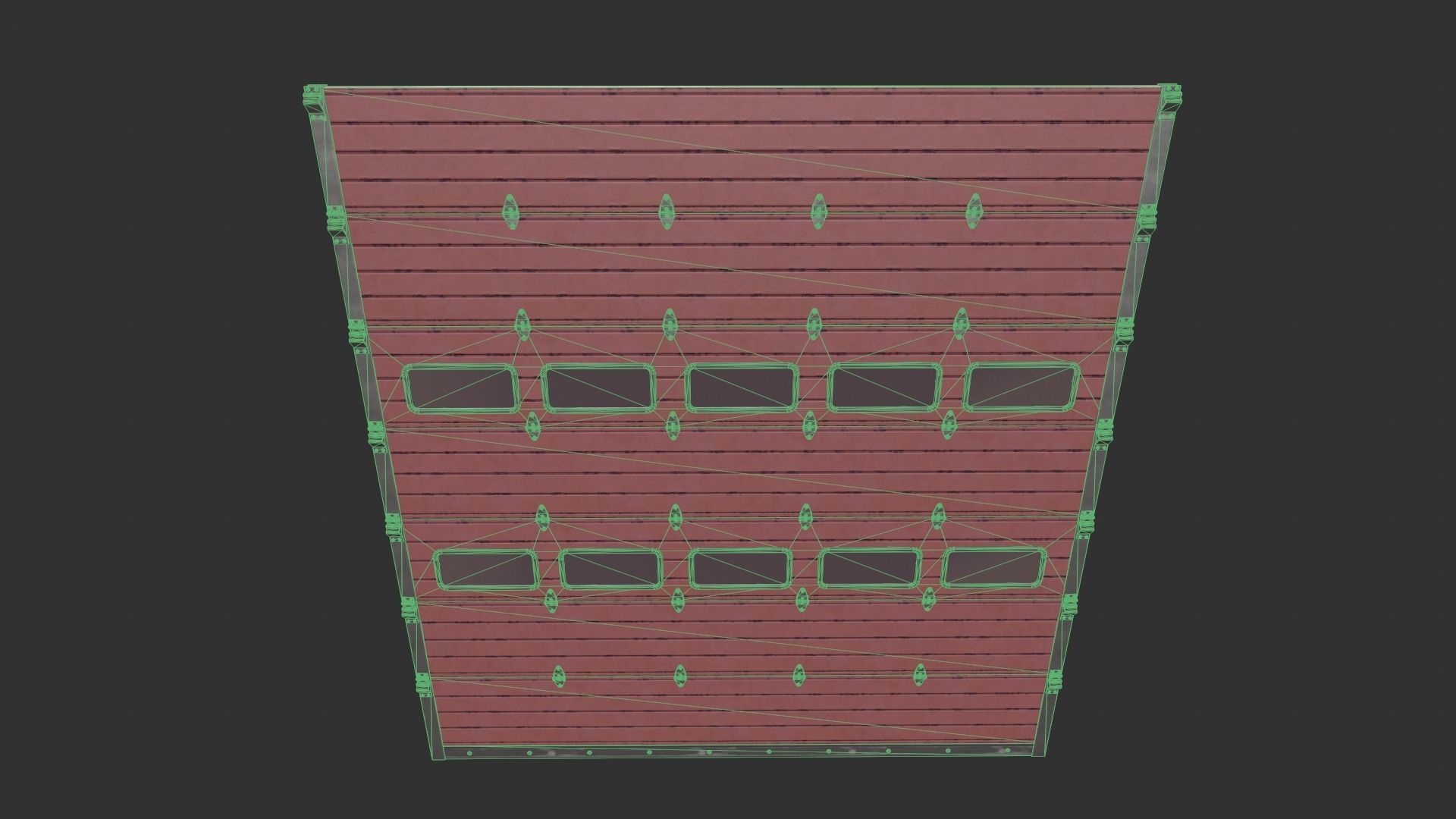 Garage Sliding Door Low-poly 3D model_9