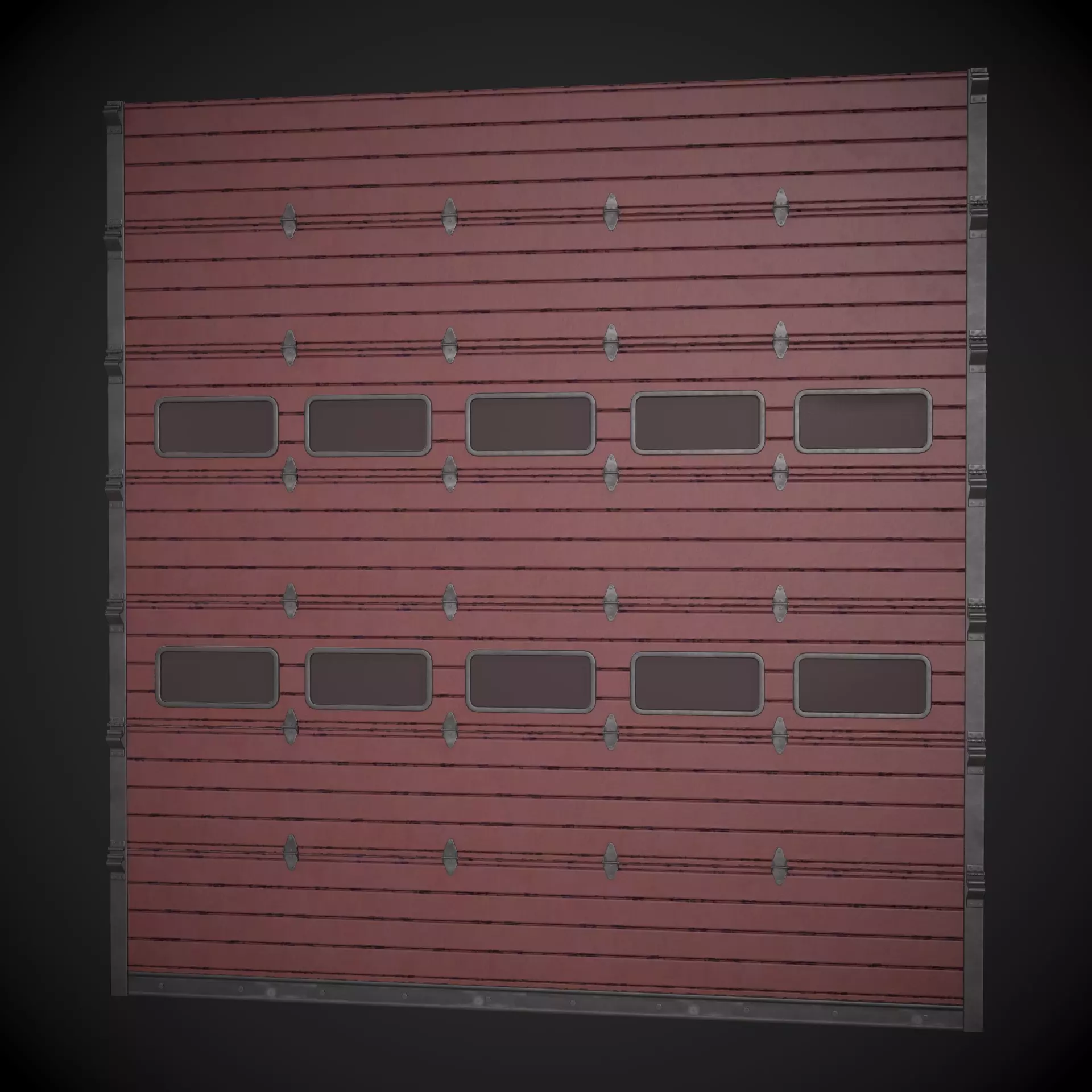 Garage Sliding Door Low-poly 3D model_0
