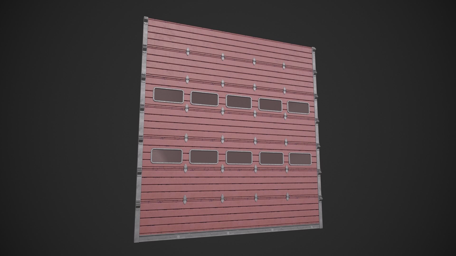 Garage Sliding Door Low-poly 3D model_1