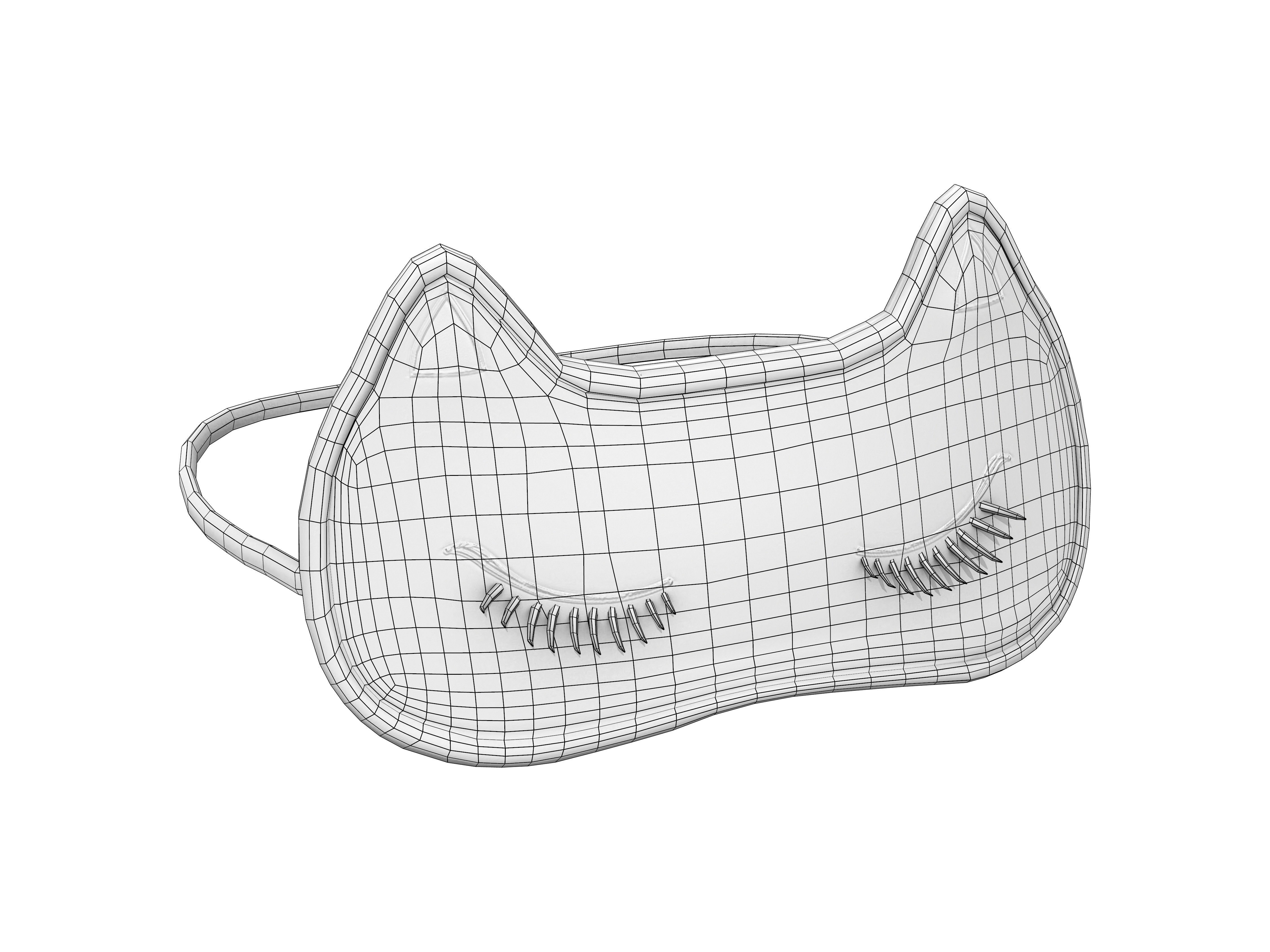 Cat Eyemask Low-poly 3D model_3