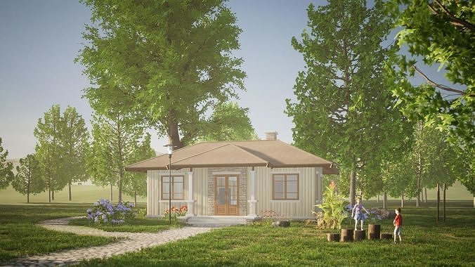 046Countryhouse1f68m2 3D model