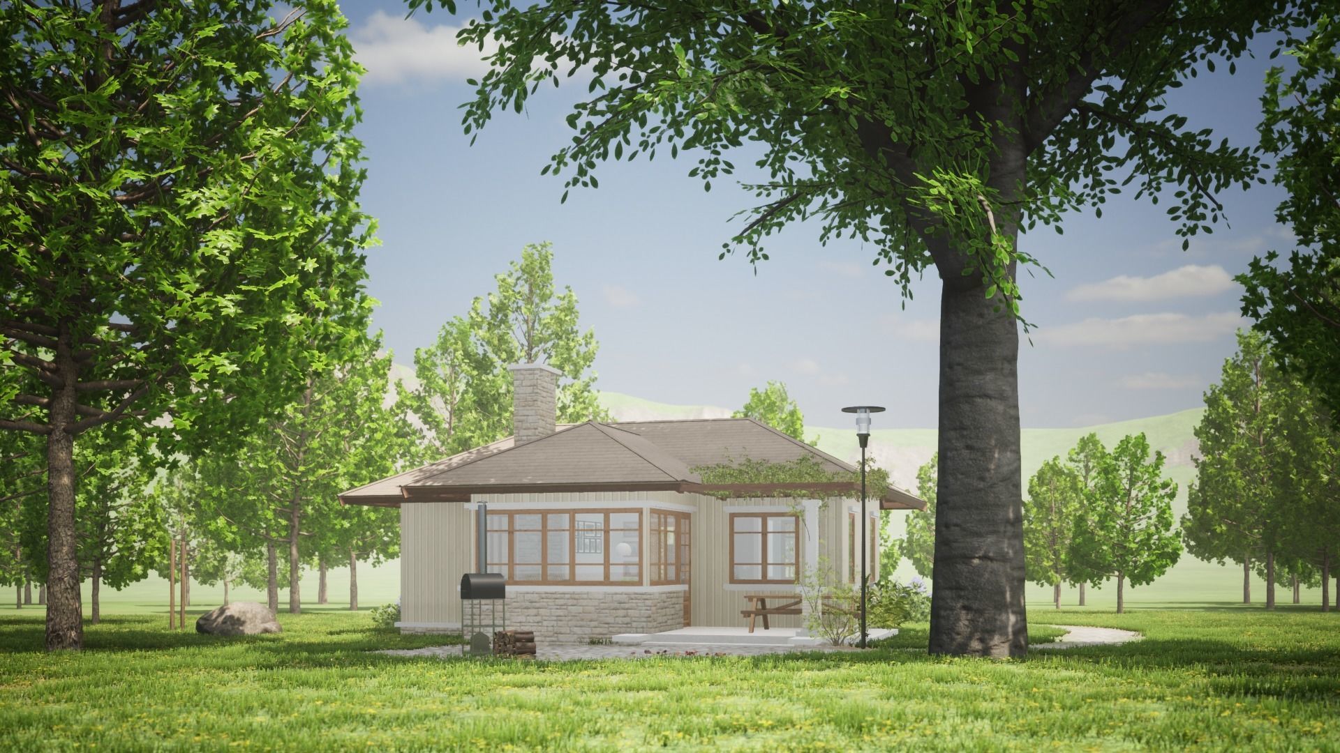 046Countryhouse1f68m2 3D model_3