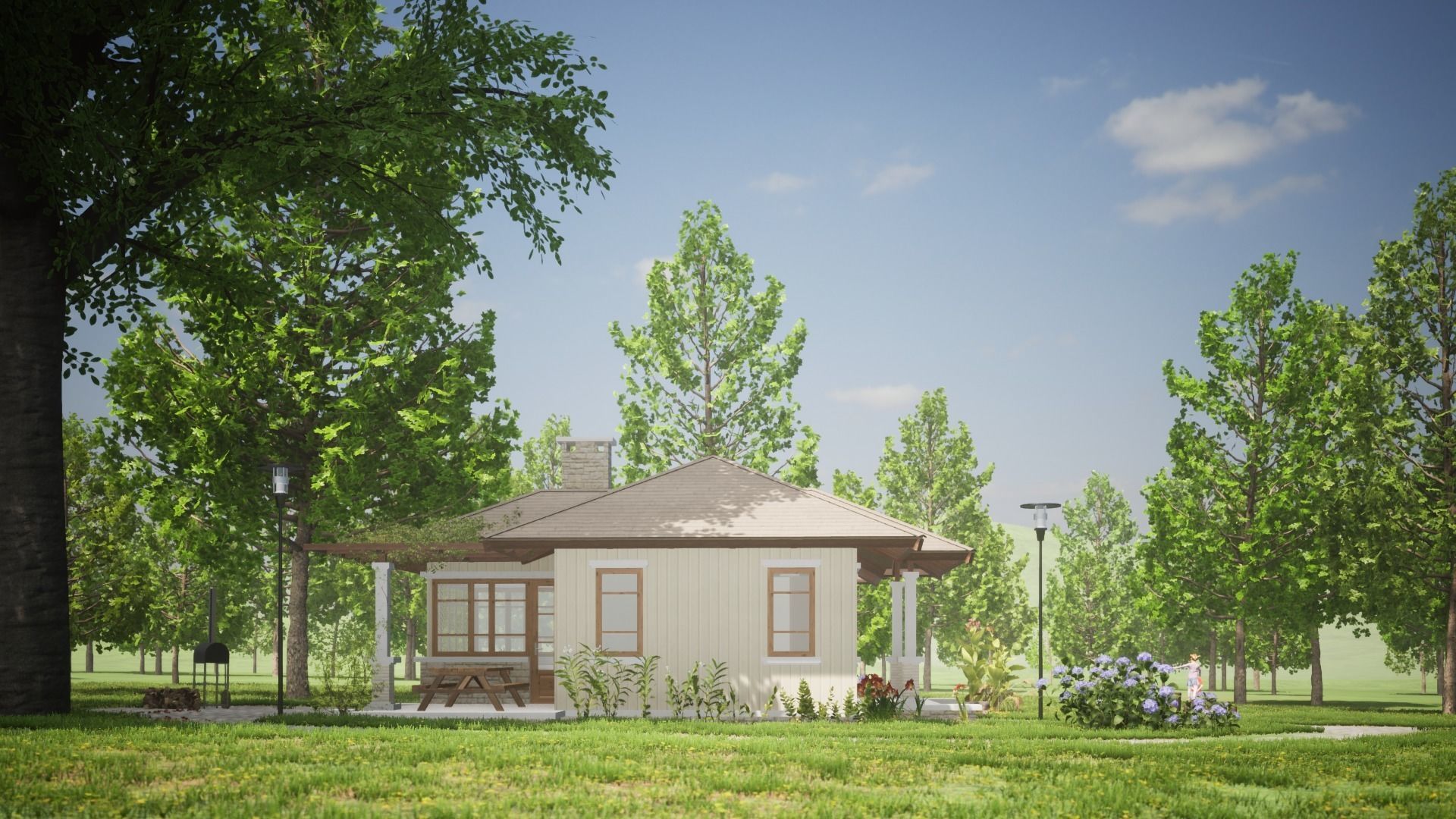 046Countryhouse1f68m2 3D model_2