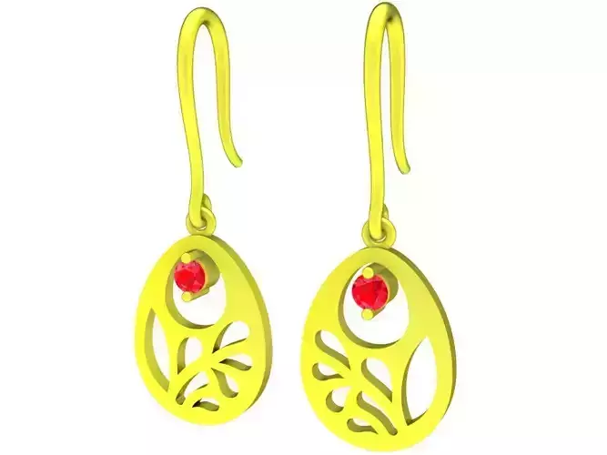 6243 art fish earrings 
