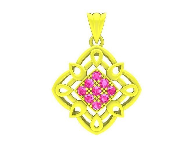6246 luxury chinese diamond women pendant 3D print model