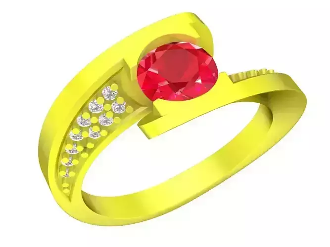 6247 korean art diamond women ring 