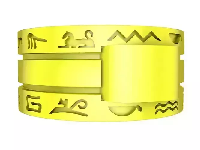 6248 egypt symbol band ring  3D print model