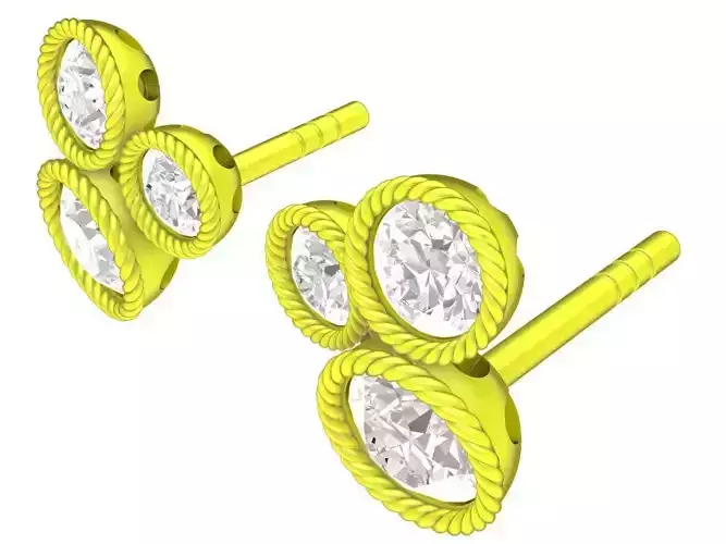 6250 hongkong art diamond earrings