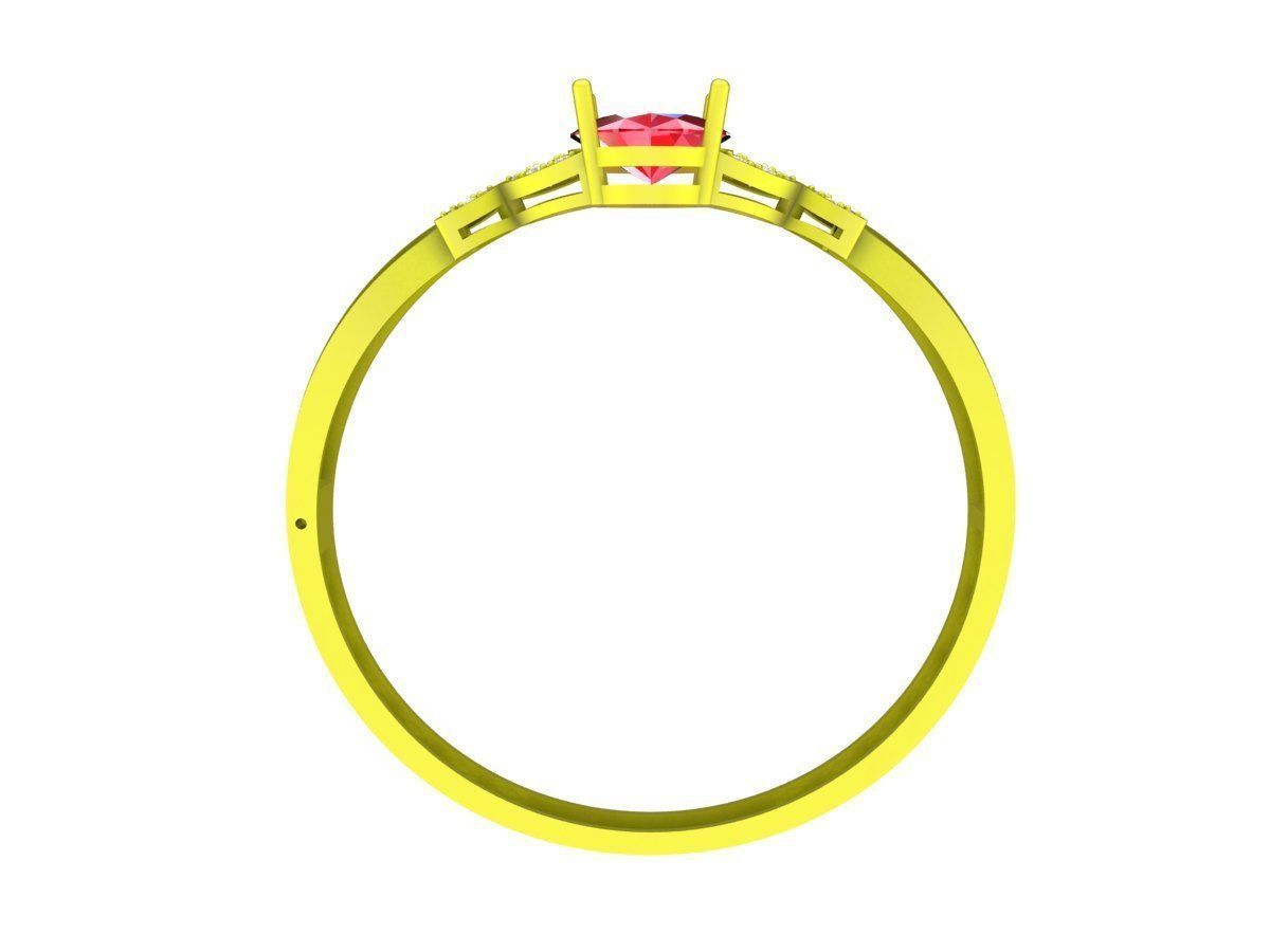 6255 Flower Oval Diamond Bangle 3D print model_3