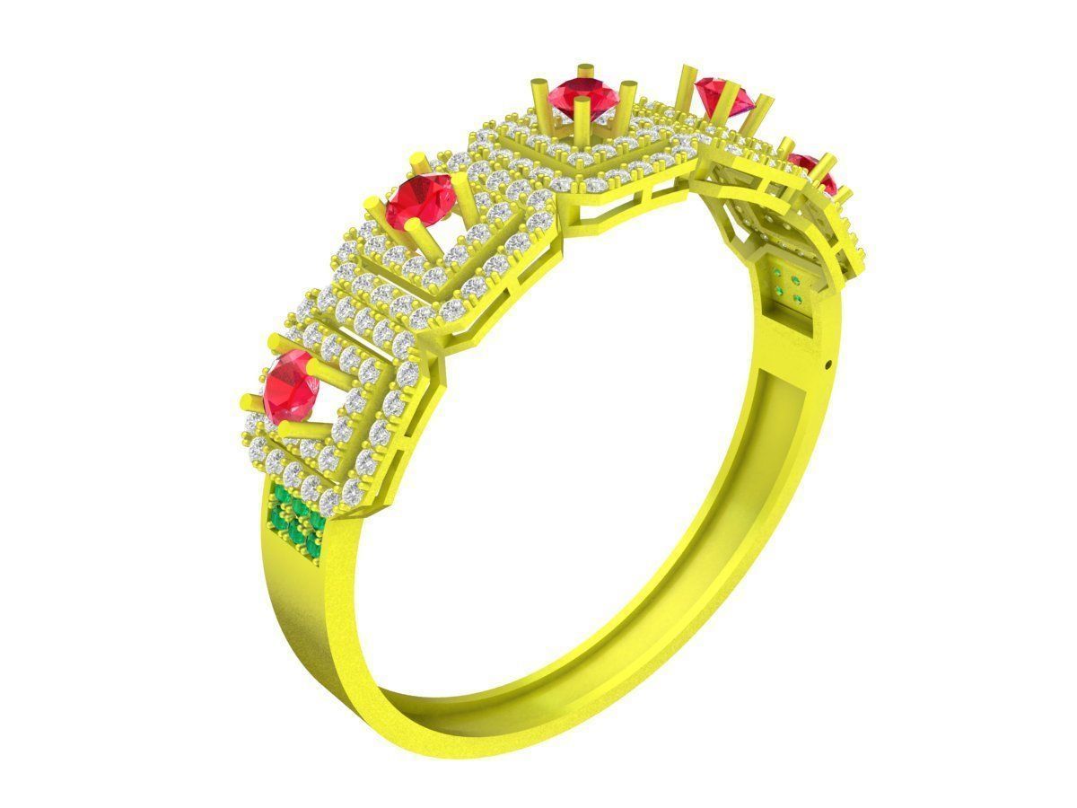 6258 hongkong diamond bangle 3D print model_4