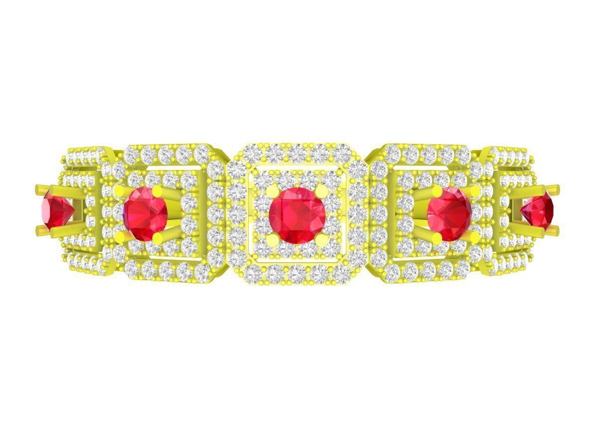 6258 hongkong diamond bangle 3D print model_1