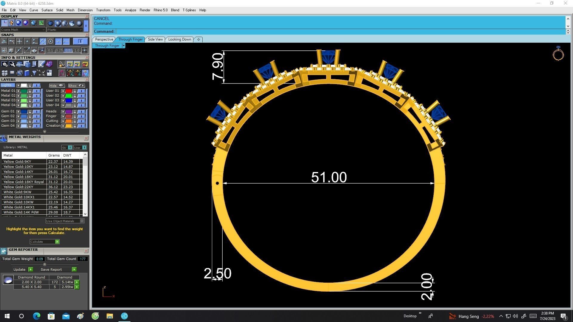 6258 hongkong diamond bangle 3D print model_6