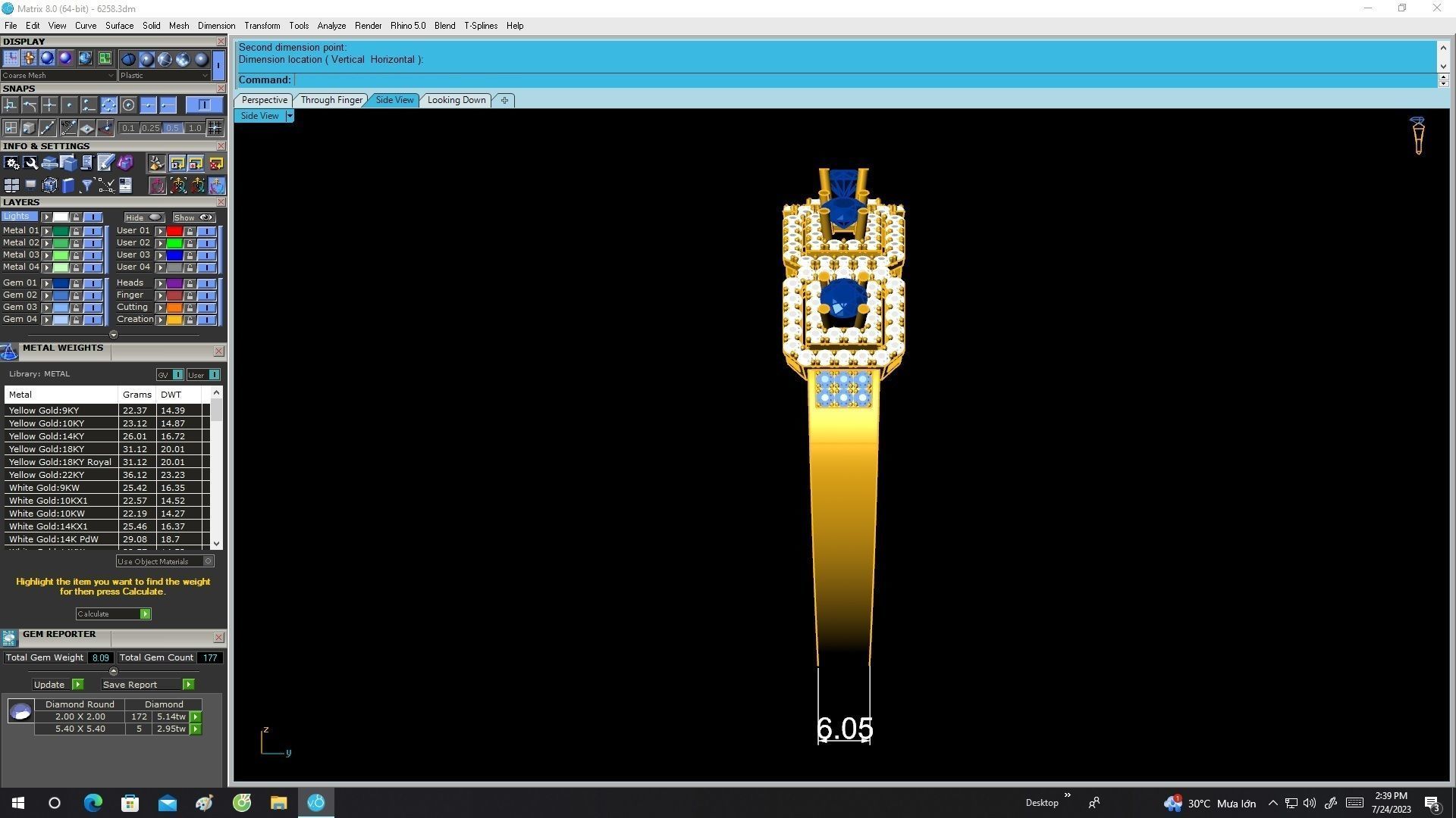 6258 hongkong diamond bangle 3D print model_7