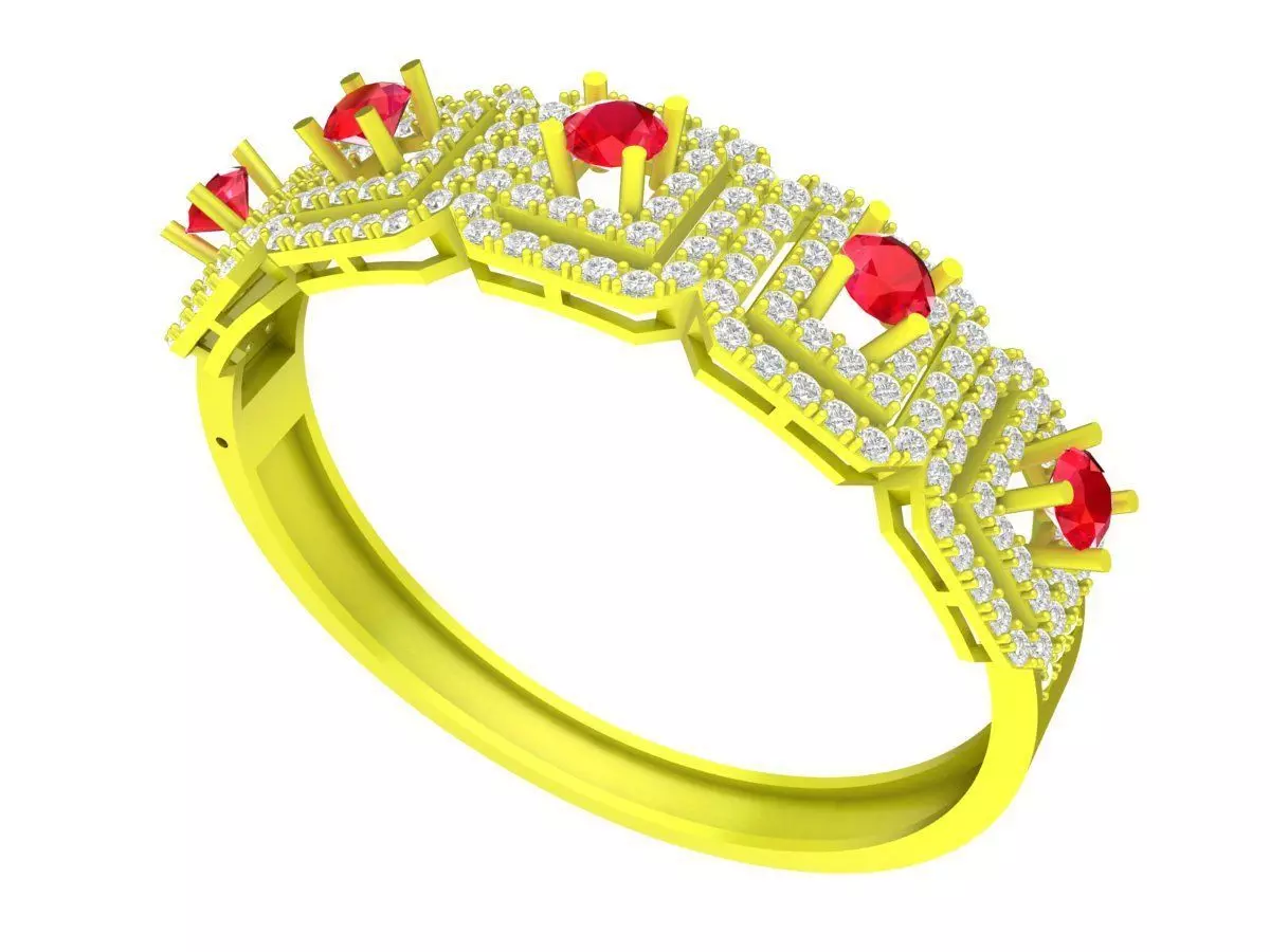 6258 hongkong diamond bangle 3D print model_0