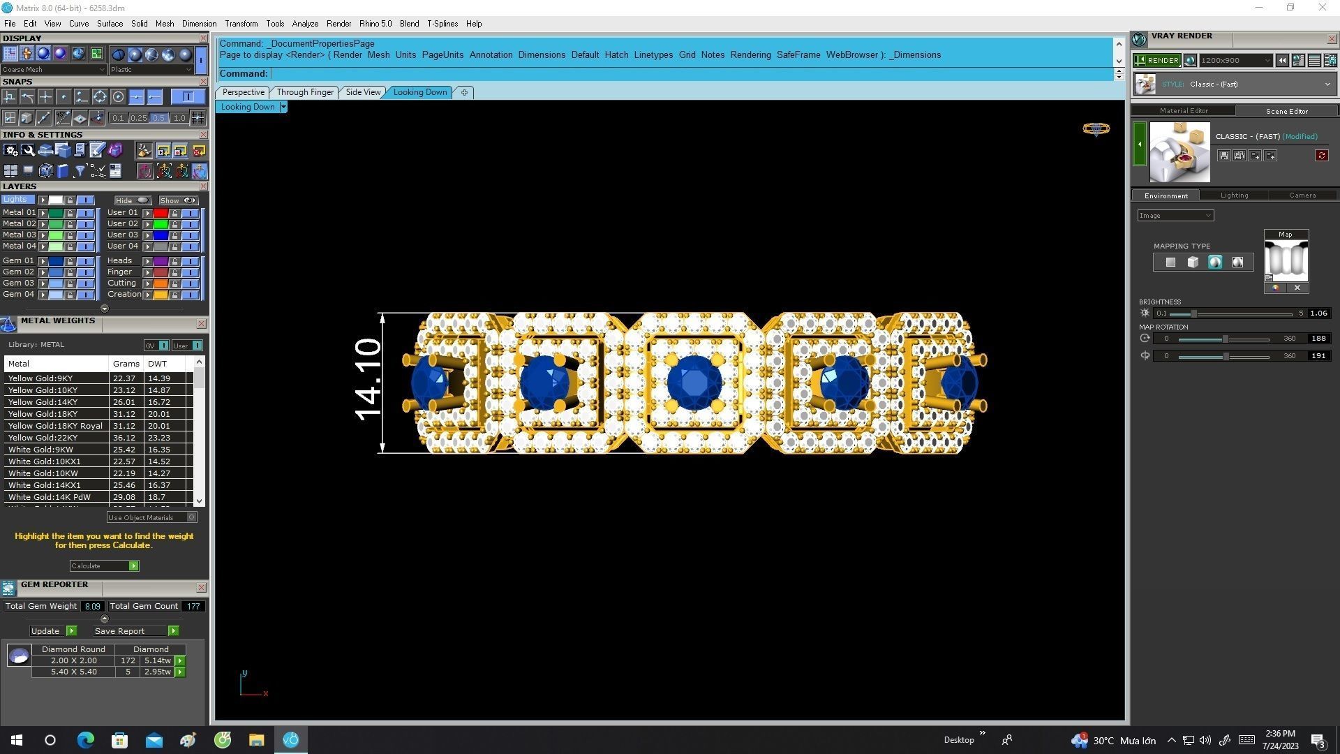 6258 hongkong diamond bangle 3D print model_5