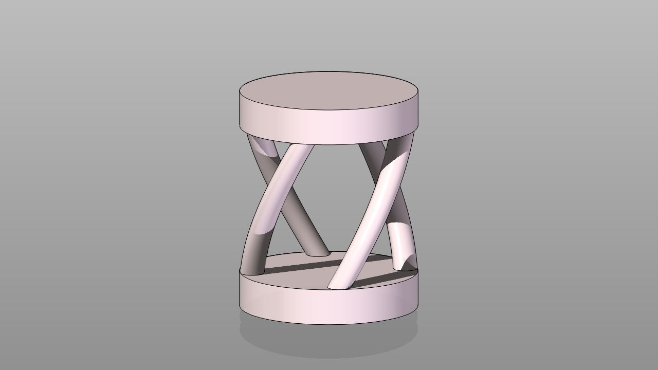 Helical Flexure Hinge 3D print model_3