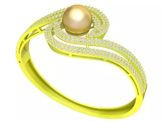 6259 Pearl Diamond Bangle