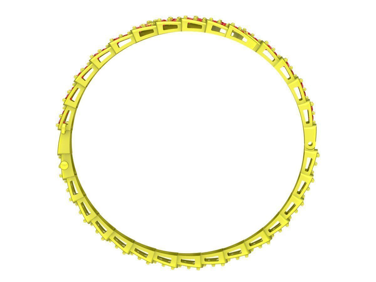 6262 fashion snake diamond bangle bracelets 3D print model_2