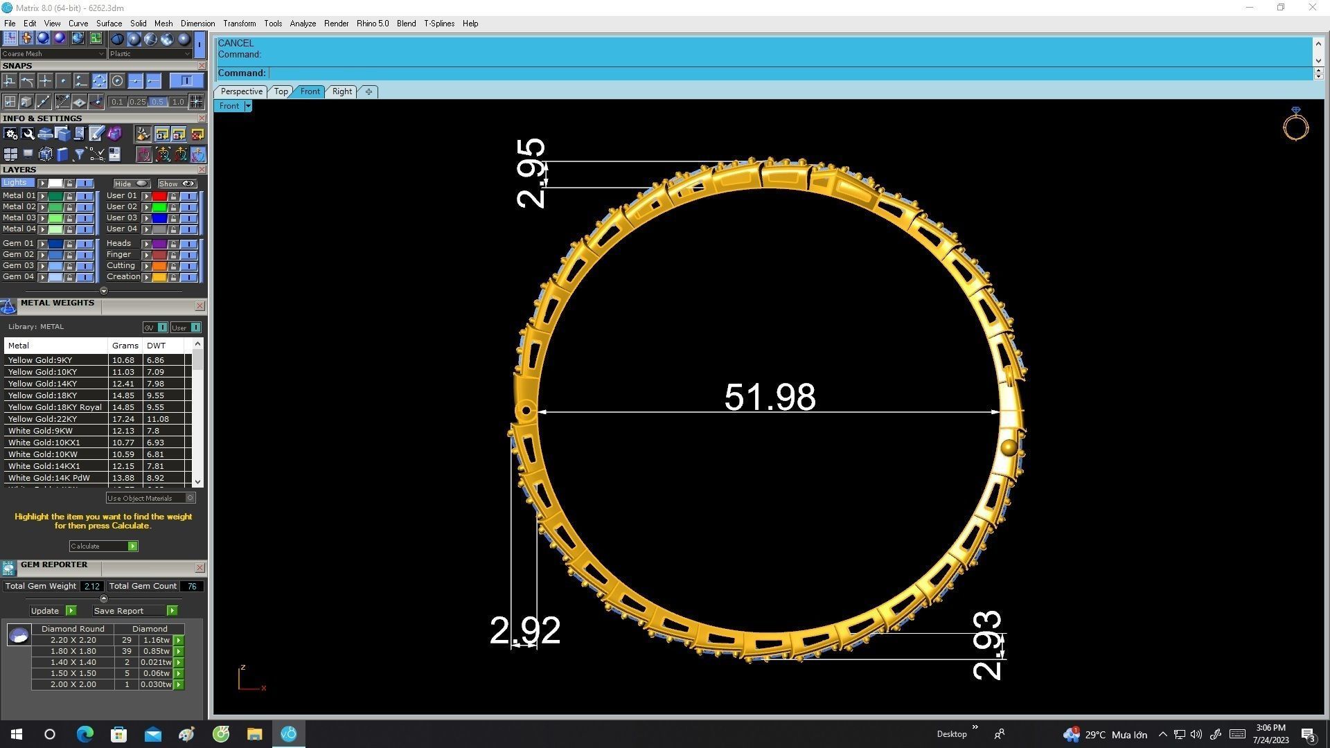 6262 fashion snake diamond bangle bracelets 3D print model_6