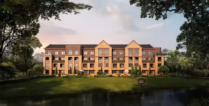 3D model of 2022 luxury fashion villa exterior 17