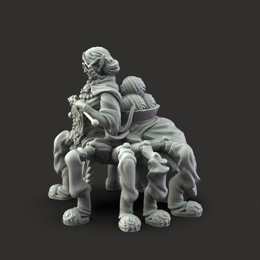 Nana Drider - 3D Printable TTRPG - PRESUPPORTED - 32mm Scale 3D print model_6