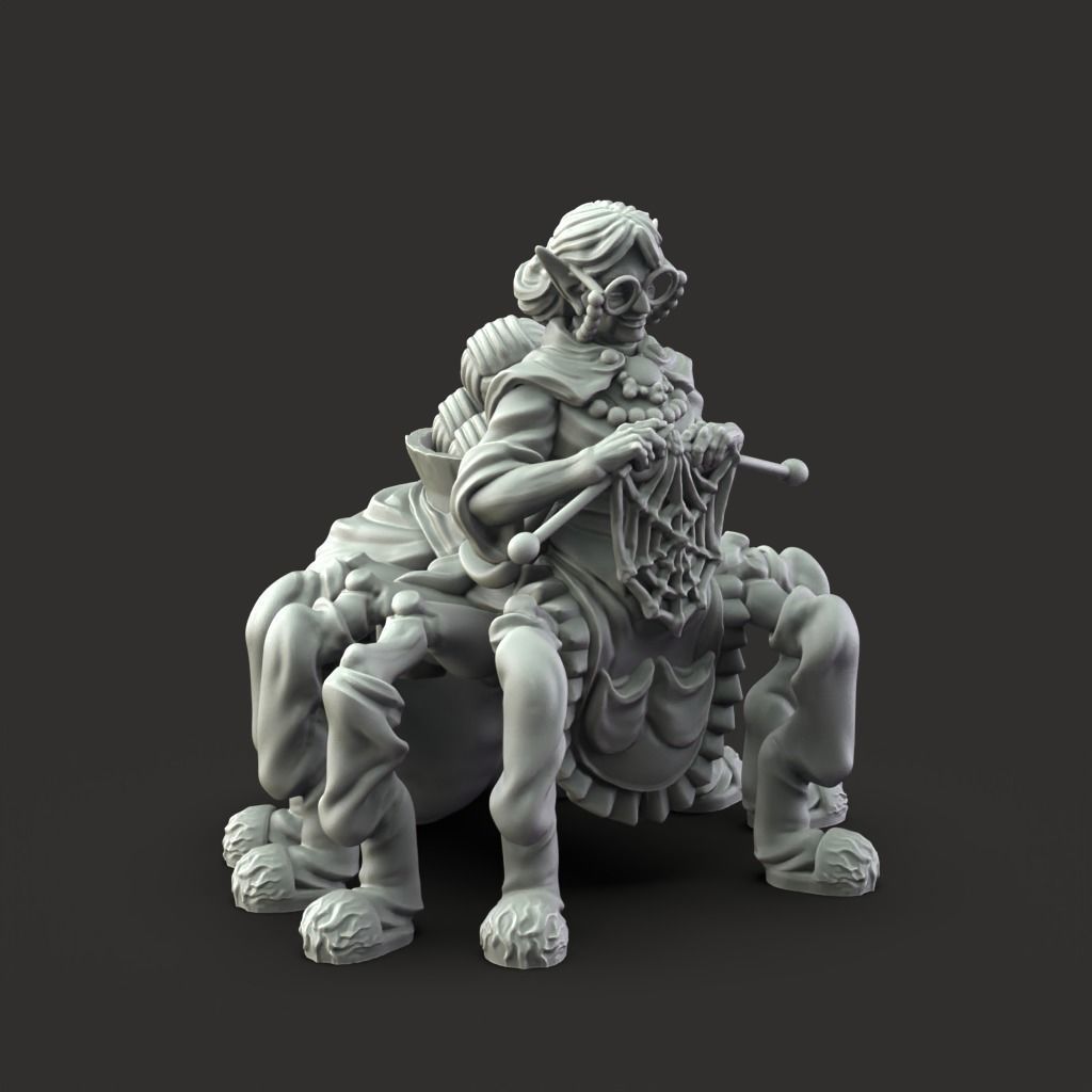 Nana Drider - 3D Printable TTRPG - PRESUPPORTED - 32mm Scale 3D print model_4